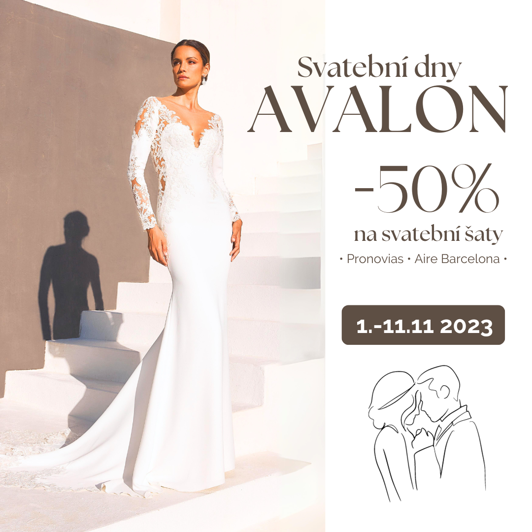 50% na svatební šaty značky Pronovias a Aire Barcelona